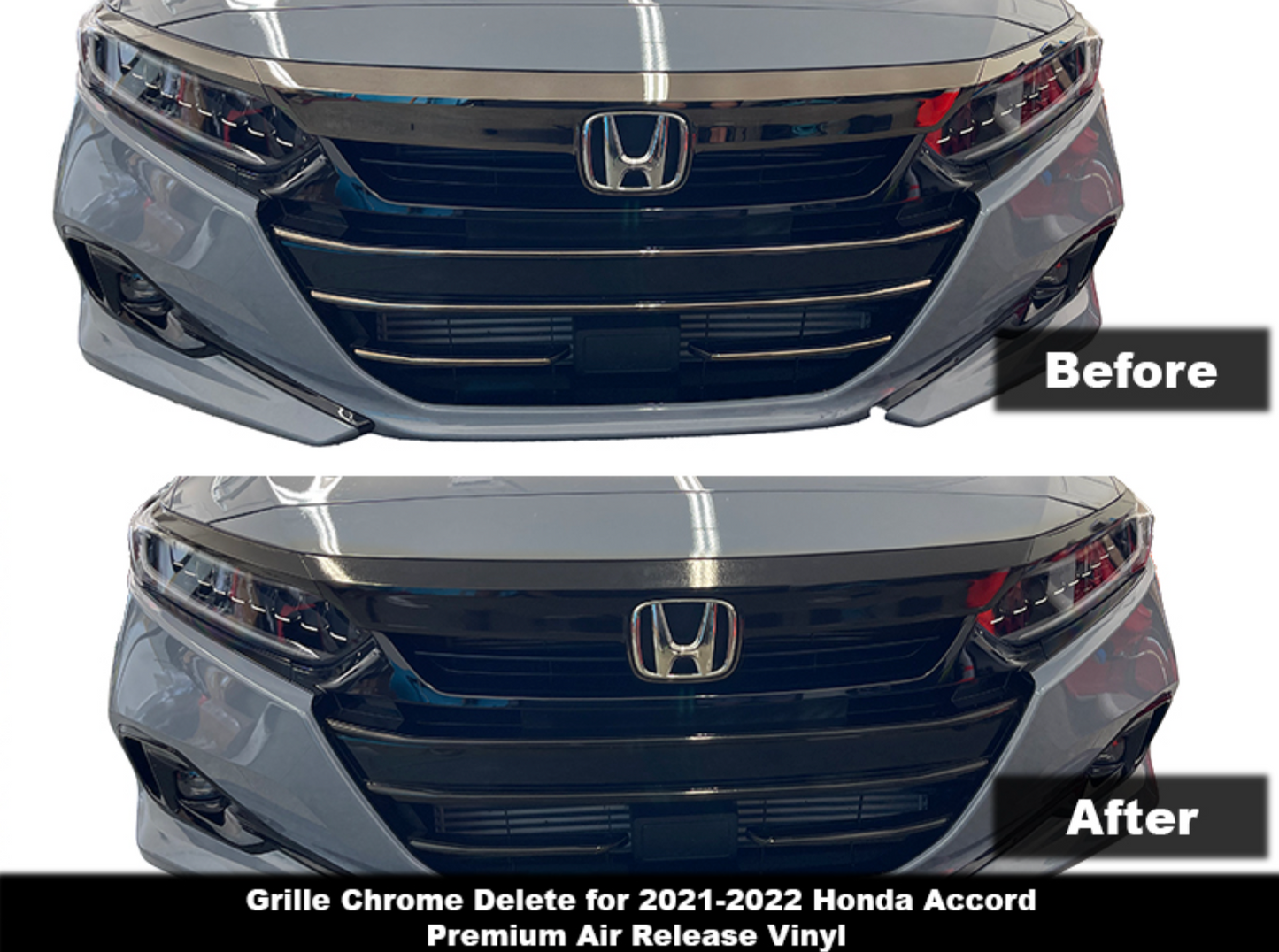 2021-2022 Xgen Accord Grill Chrome Delete Gloss Black