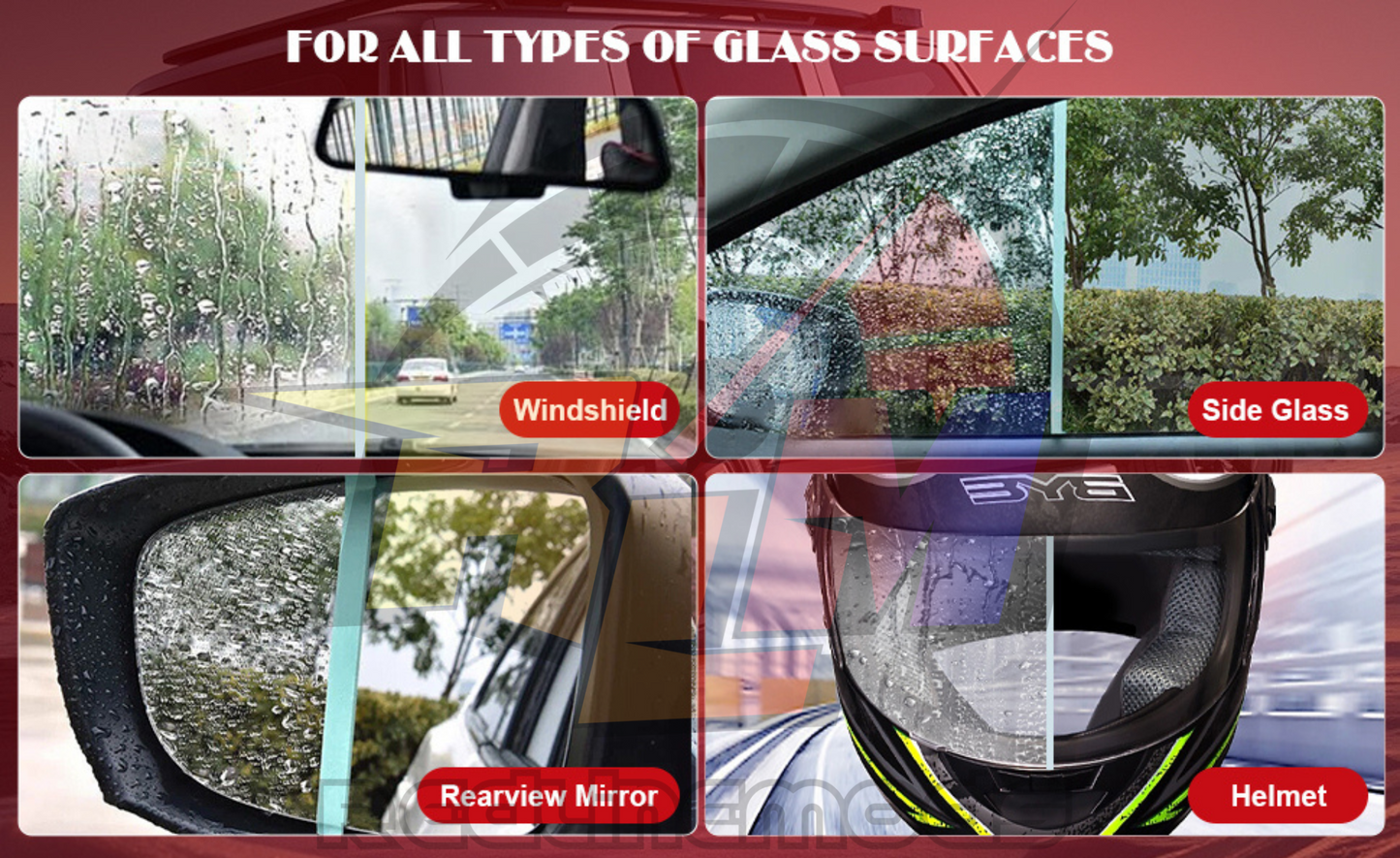 Glass Oil Film Cleaning Brush for Car | Rain & Fog Protection