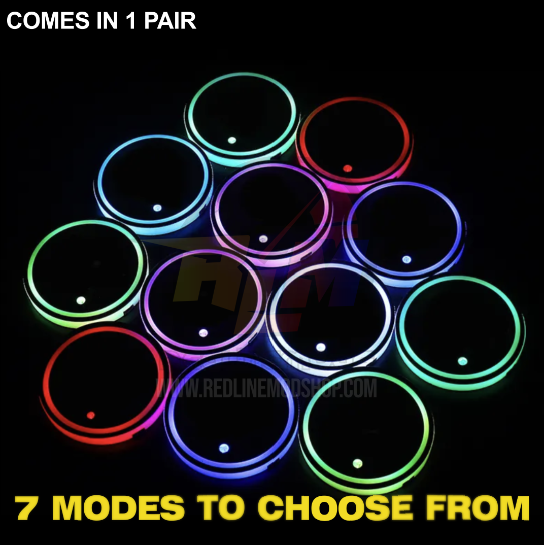 Color Changing Car Cup Holder Lights