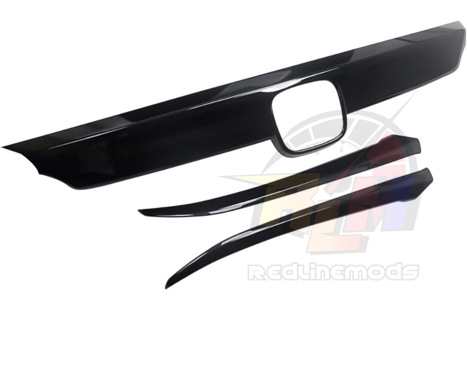 2021-2022 Honda Accord Grill Cover Chrome Delete Gloss Black 3 Piece (pre-order in stock 06/05)