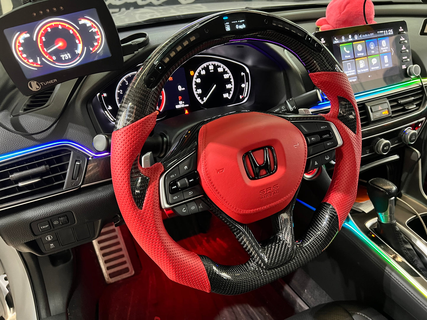 Honda Accord Carbon Fiber Steering Wheel With LED Screen (Custom Order)