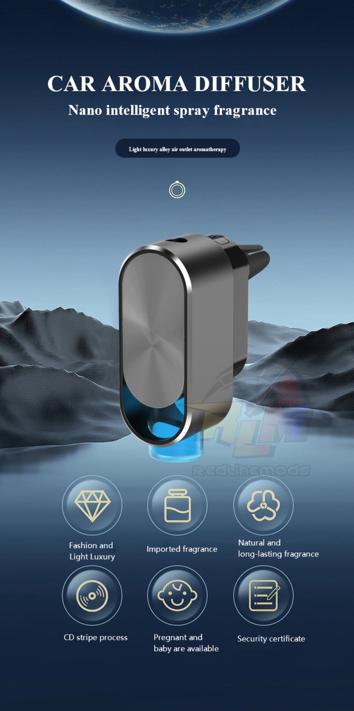 Smart Wireless Car Oil Aroma Diffuser Freshener