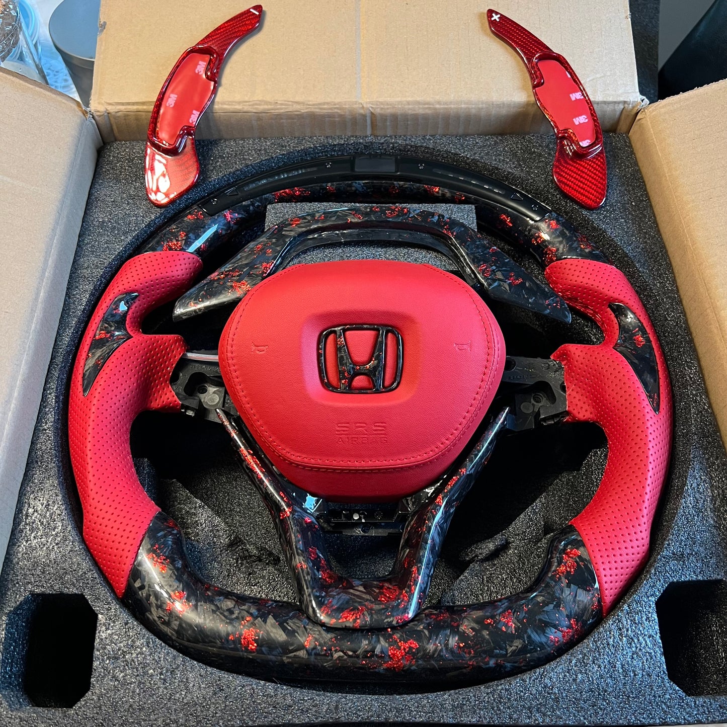 Honda Accord Carbon Fiber Steering Wheel With LED Screen (Custom Order)