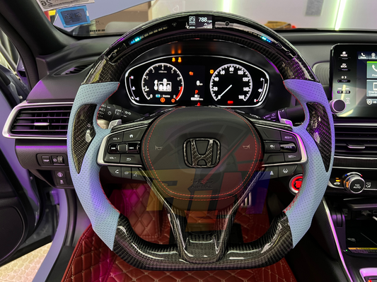 Honda Accord Carbon Fiber Steering Wheel With LED Screen (Custom Order)