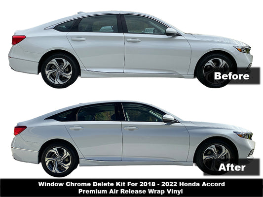 2018-2022 Xgen Accord Window Chrome Delete Gloss Black