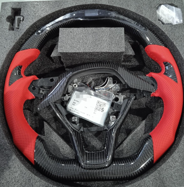 Carbon Fiber Steering Wheel With LED Screen & Air Bag Cover (Custom Order)