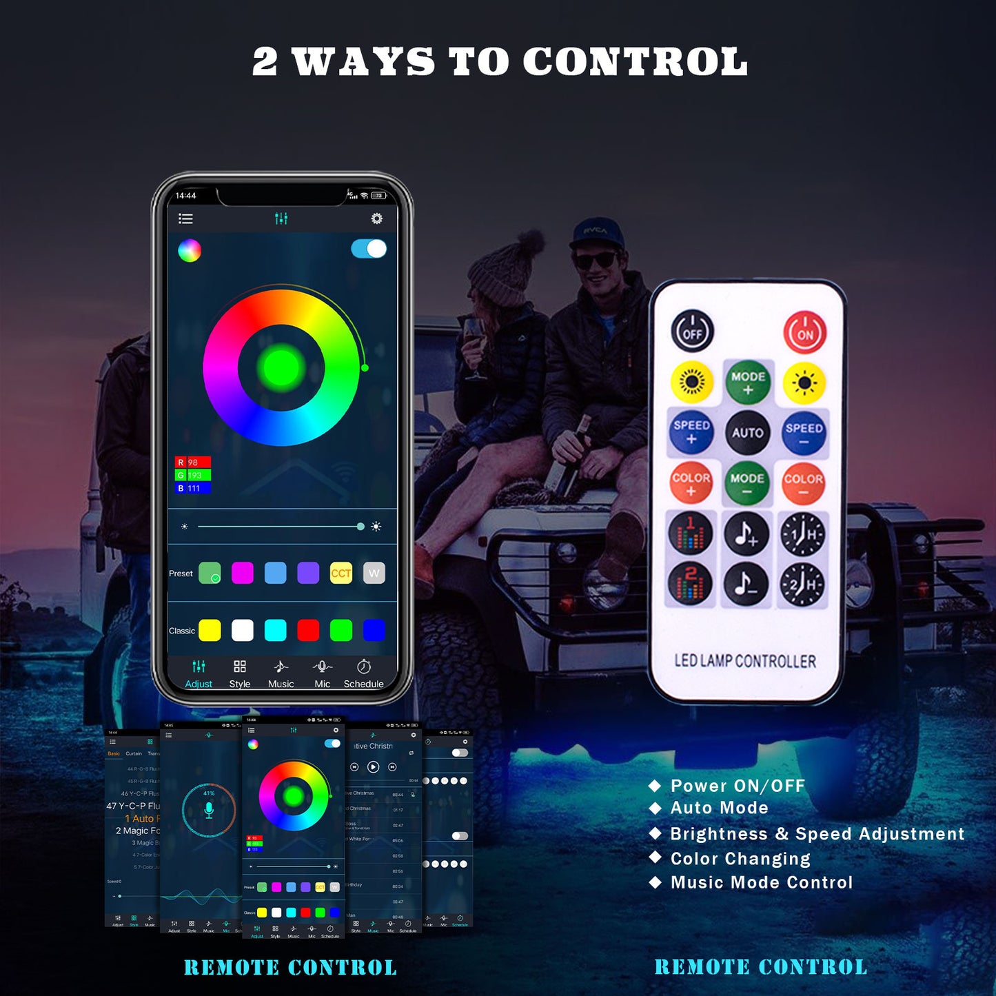Underglow Lights Controls