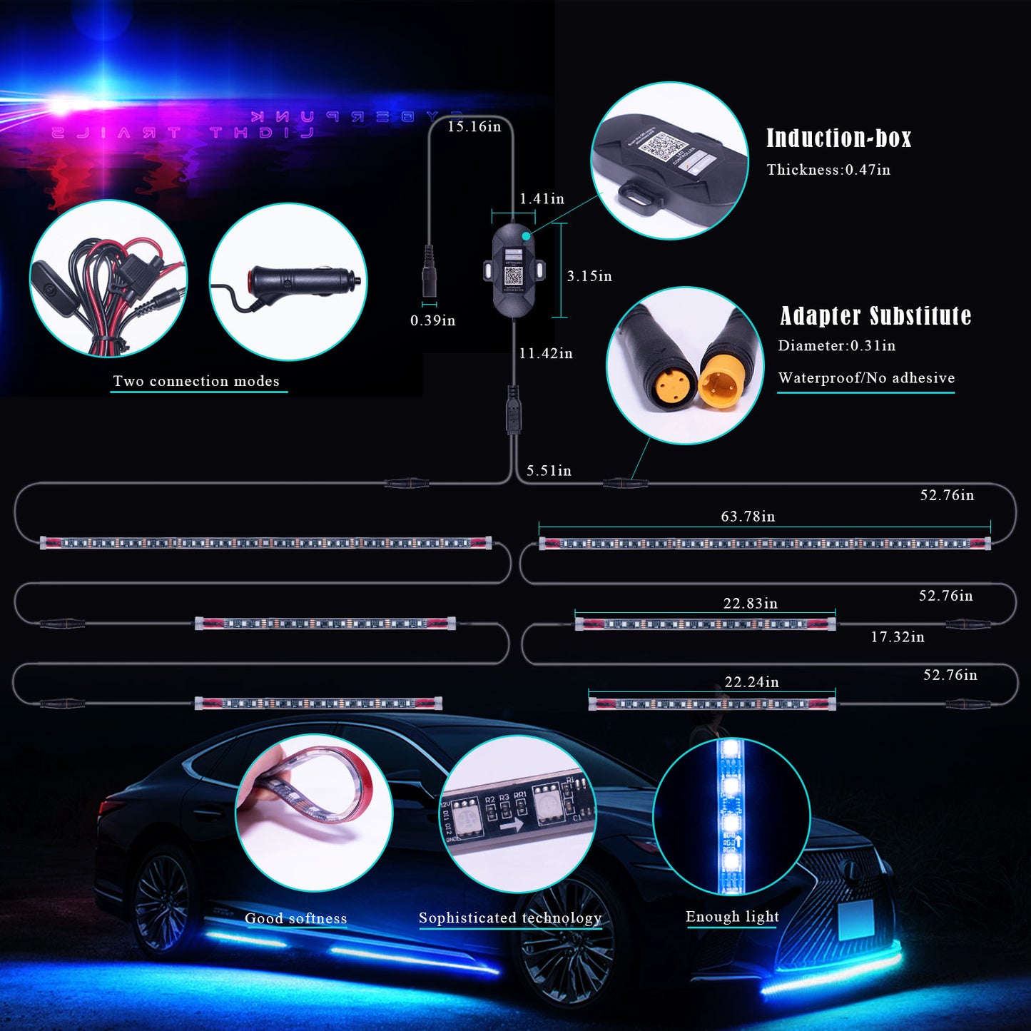 Premium Waterproof UnderGlow Lighting Kit (pre-order in stock 09/30)