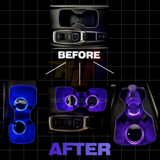 Color Changing Car Cup Holder Lights