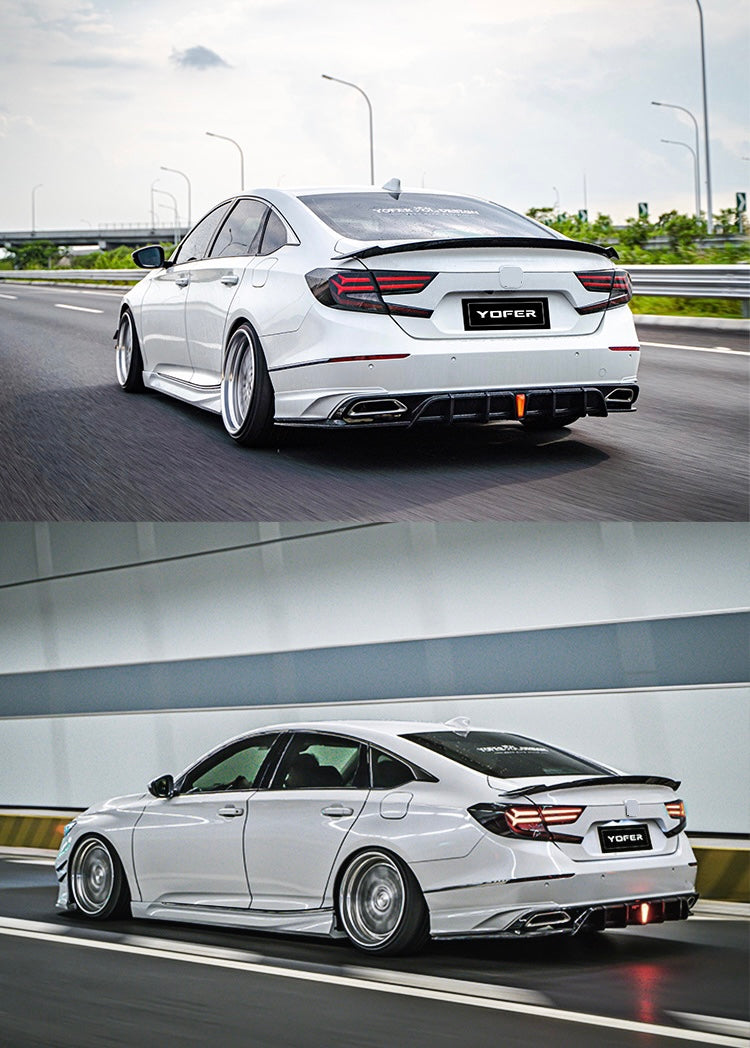 2018-2022 Accord Rear V2 Diffuser With Red & Clear White Brake Light (pre-order in stock October 21)