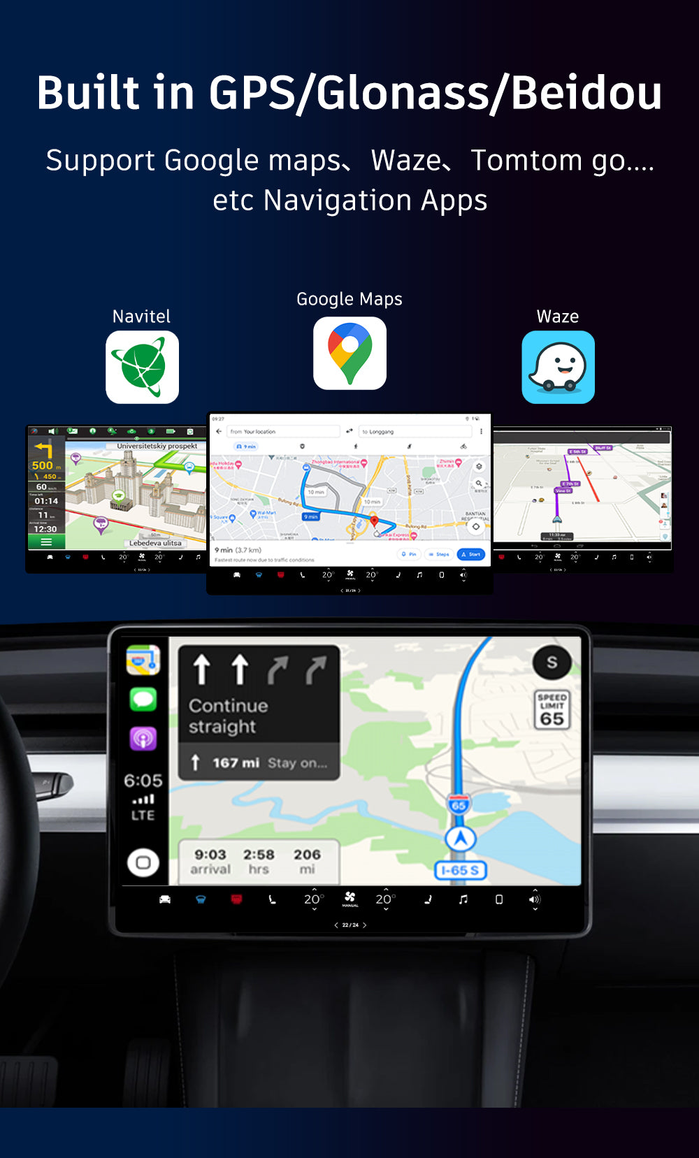 YouTube & Netflix CarPlay With GPS Built-in (pre-order in stock 05/25)