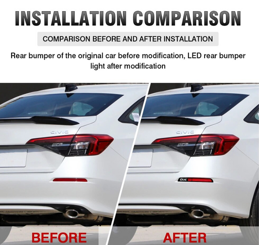 2022-2025 Honda Civic Sedan LED Reflectors 11th Gen V3 Smoked
