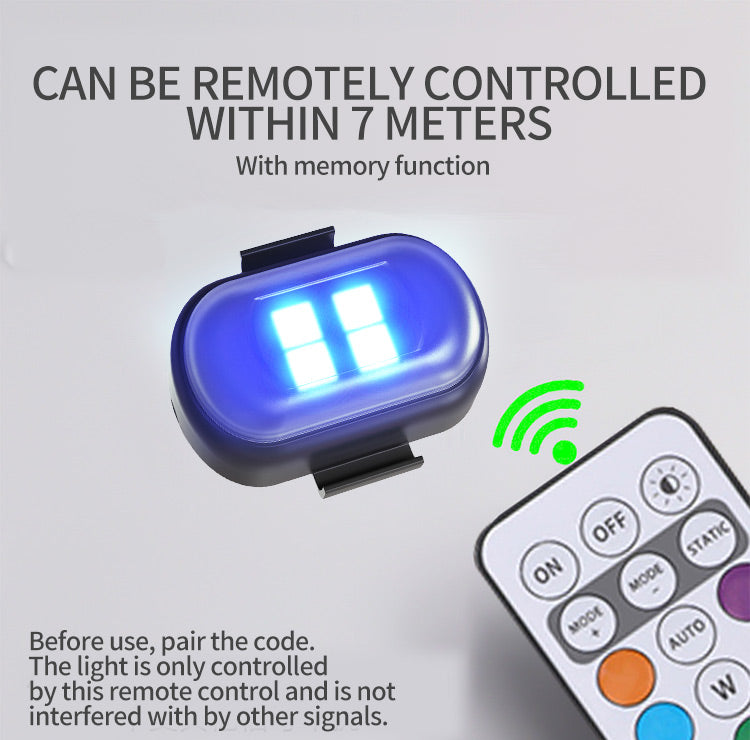 Rechargeable Stick-On RGB LED Lights – 4-Pack Wireless Lights with Rem ...