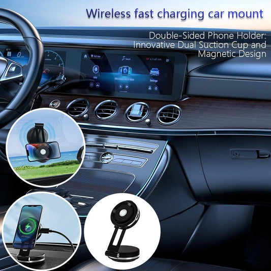 Automatic Suction Cup Phone Mount With Wireless Charging