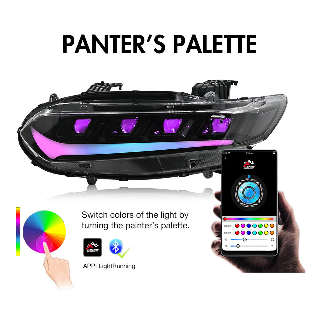 RGB LED Headlights 18-22 XGen Accord