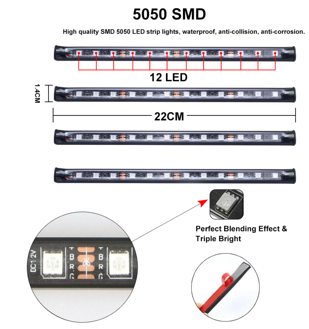 Car LED Footwell Lighting Kit